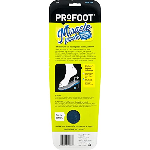 Image 3 of PROFOOT Original Miracle Insole, Men's 8-13, 1 Pair