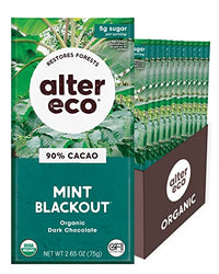 Thumbnail for Image 9 of Mint Blackout / 2.65 Ounce (Pack of 12) for the product Alter Eco Dark Chocolate Bars