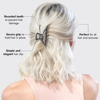 Thumbnail for Image 4 of Kitsch Open Shape Metal Hair Clips for Women - Gold, 1 Pc