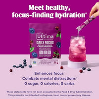 Thumbnail for Image 3 of Ultima Replenisher Daily Focus Supplement, Acai Blueberry, 14 Stickpacks