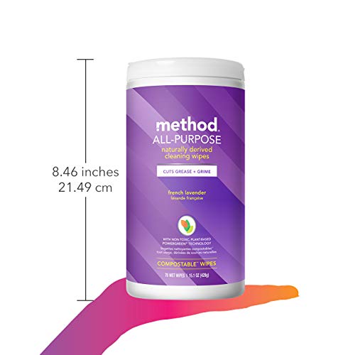 Image 7 of Method All-Purpose Cleaning Wipes, French Lavender, 70 Count, 6 Pack