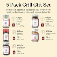 Thumbnail for Image 4 of Burlap & Barrel BBQ Rub & Seasoning Gift Set – 5 Jars of Single-Origin Spices