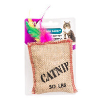 Thumbnail for Jute & Feather Sack with Catnip Cat Toy Jute & Feather Sack by Spot