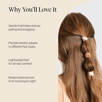 Thumbnail for Image 3 of Kitsch Elastic Hair Ties No Damage Stretchable Hair Bands 20pcs