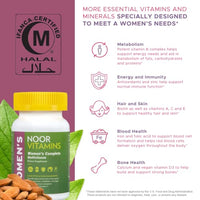 Thumbnail for Image 4 of Noor Vitamins Halal Womens Multivitamin & Mineral 2-Month Supply