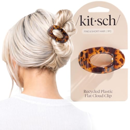 Image 5 of Tortoise Design / Small for the product Kitsch Flat Claw Clip for Women
