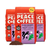 Thumbnail for Image 1 of Default Title for the product Peace Coffee Black Squirrel Espresso Blend Ground Coffee, 12 oz, 3-Pack
