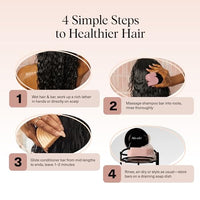 Thumbnail for Image 4 of Kitsch Castor Oil Shampoo Bar & Coconut Oil Conditioner Bar – 2pc set