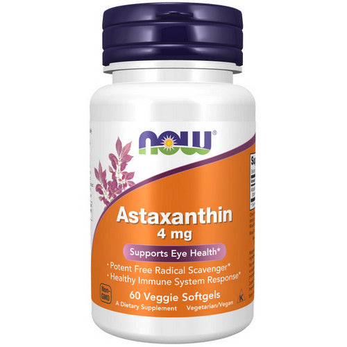 Now Foods Astaxanthin 4 mg 60 Veg Softgels
