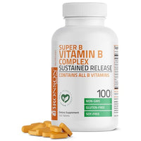 Thumbnail for Image 1 of 100 Count (Pack of 1) for the product Bronson Super B Vitamin B Complex Sustained Release for Energy