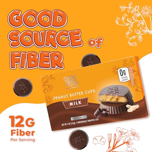Image 4 of ChocZero Sugar Free Milk Chocolate Peanut Butter Cups, 4 Pack