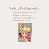 Thumbnail for Image 4 of Cure Hydration Electrolyte Drink Powder Classic Variety Pack 8 Packets