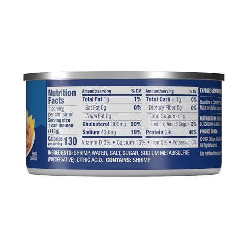 Image 2 of Chicken of the Sea Small Shrimp, 6.5 oz. Cans (Pack of 12)