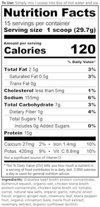 Thumbnail for Image 2 of Ancient Nutrition Grass Fed Bone Broth Protein Powder, Butternut Squash