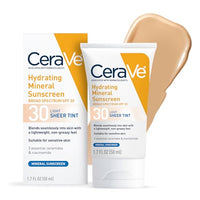 Thumbnail for Image 1 of Light / 1.7 Fl Oz (Pack of 1) for the product CeraVe Tinted Sunscreen for Face Mineral SPF 30 Moisturizer