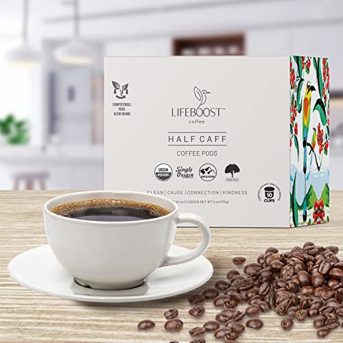 Image 3 of LIFEBOOST Lifeboost Half Caff Coffee K Cups 10 Count Pack of 2