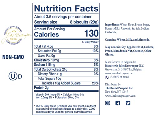 Image 4 of Jules Destrooper Almond Thins 3.5 Oz Pack of 4