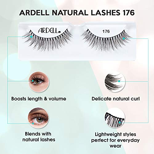 Image 3 of Ardell Lashes 176 Natural Looking False Eyelashes 4 Pack