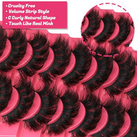 Thumbnail for Image 5 of Winifred Eyelashes Mink Lashes Dramatic Full Volume False Eyelashes 6D Faux Mink Eye Lash 18mm Long Lashes Pack 8 Pairs