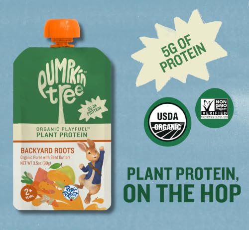 Image 5 of Pumpkin Tree Peter Rabbit Organics Playfuel with Plant Protein, Backyard Roots, 3.5 Ounce (Pack of 10)