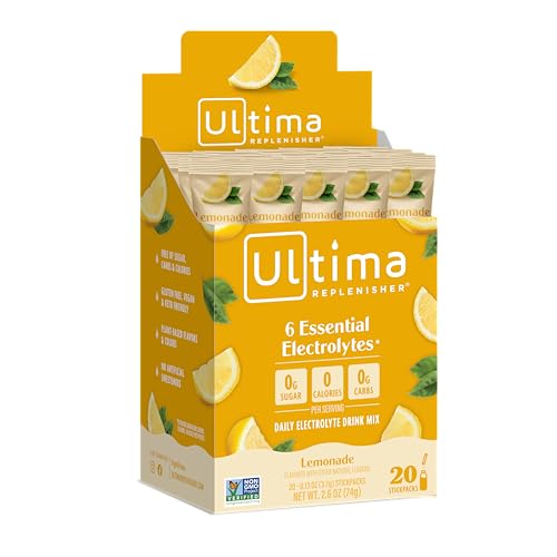 Image 1 of Default Title for the product Ultima Replenisher New Formula Lemonade (20 Count Stickpacks) Net WT. 2.5 OZ