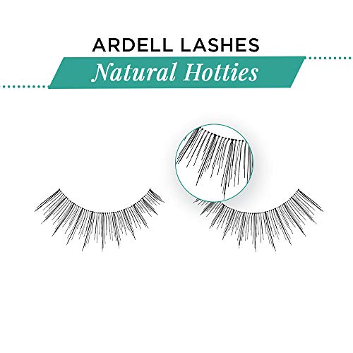 Image 4 of Ardell Natural False Eyelashes Hotties - Black, Lightweight, Comfortable Strip Lashes, Reusable, 4 Pack