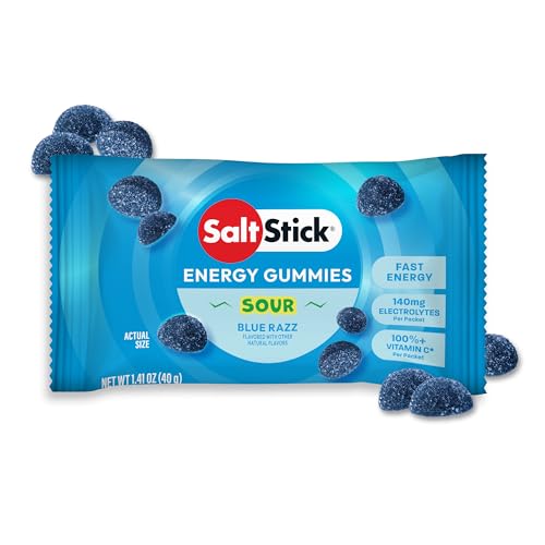 Image 6 of Sour Blue Razz / 10 for the product SaltStick Energy Chews Energy Gummies