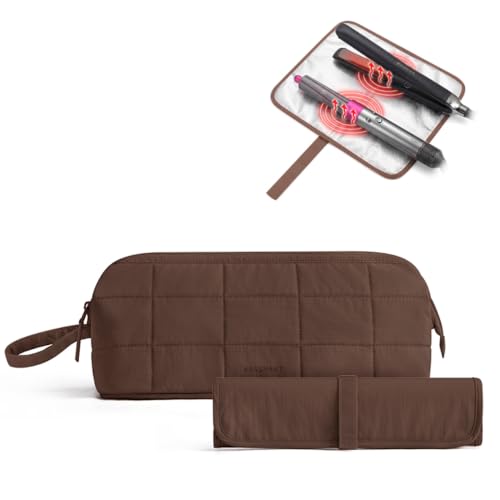Image 4 of Chocolate Brown for the product BAGSMART Hair Tools Travel Bag