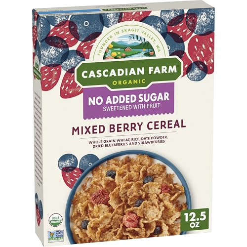 Image 1 of Default Title for the product Cascadian Farm Cereal Mixed Berry No Added Sugar Organic 12.5 Ounce