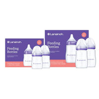 Thumbnail for Image 1 of Default Title for the product Lansinoh NaturalWave Newborn Gift Set – 3 Anti‐Colic 5 oz Bottles with S‐Flow Nipples + 3 Breastfeeding 8 oz Bottles with M‐Flow Nipples (6 Pack)