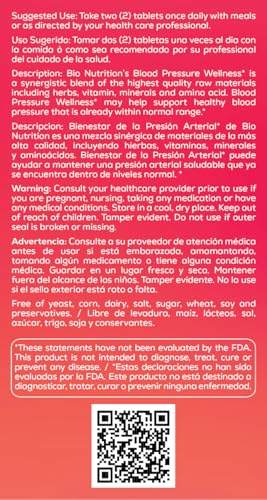 Image 3 of Bio Nutrition Blood Pressure 60 Tablets 2 Pack