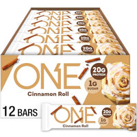 Thumbnail for Image 1 of Default Title for the product ONE Cinnamon Roll Protein Bars, 20g Protein, Gluten Free Snacks, 12 ct