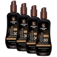 Thumbnail for Image 1 of Default Title for the product Australian Gold Spray Gel Sunscreen with Instant Bronzer SPF 30, 8 Ounce Pack of 4