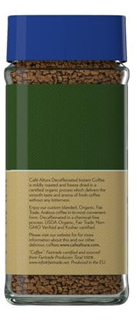 Thumbnail for Image 7 of Cafe Altura Instant Organic Coffee, Decaf Medium Roast, 3.53 Oz Jar