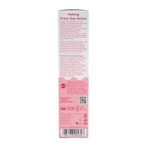 Image 5 of RADIUS USDA Organic Kids Toothpaste 3oz Pack of 2