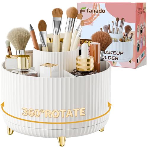 Image 1 of White for the product fanado 360? Rotate Makeup Brush Holder Organizer
