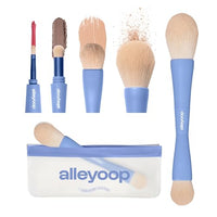 Thumbnail for Image 1 of Default Title for the product ALLEYOOP Overachiever 4-in-1 Retractable Travel Makeup Brush Set