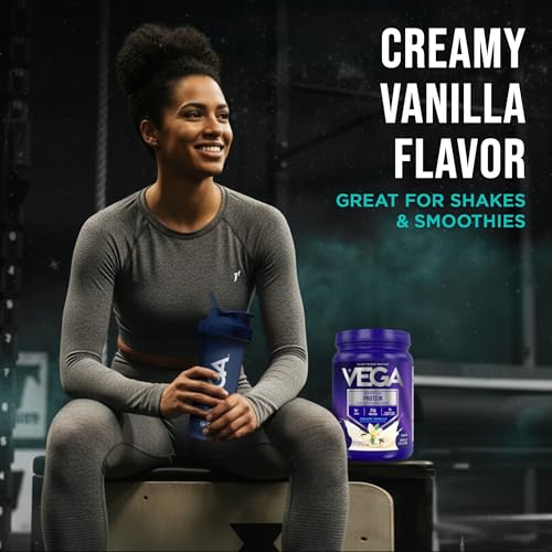 Image 7 of Vega Essential Protein ??5g Vegan Protein Powder, Creamy Vanilla, 16.2oz (10 Servings)