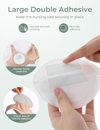 Image 6 of Momcozy Bamboo Disposable Nursing Pads, Blue Core Ultra-Absorbent, 80PCS