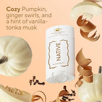 Thumbnail for Image 4 of Native Deodorant Contains Naturally Derived Ingredients, 72 Hour Odor Control, Deodorant for Women and Men, Aluminum Free, Limited Edition, White Pumpkin & Clove 2.65oz