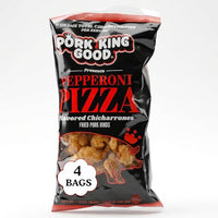 Thumbnail for Image 1 of Default Title for the product Pork King Good Pepperoni Pizza Pork Rinds, 4 Pack