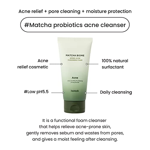 Image 3 of HEIMISH Matcha Biome Amino Acne Cleansing Foam 5.3oz/150g