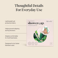 Thumbnail for Image 10 of Kitsch Luxury Satin-Lined Flexi Shower Cap for Women