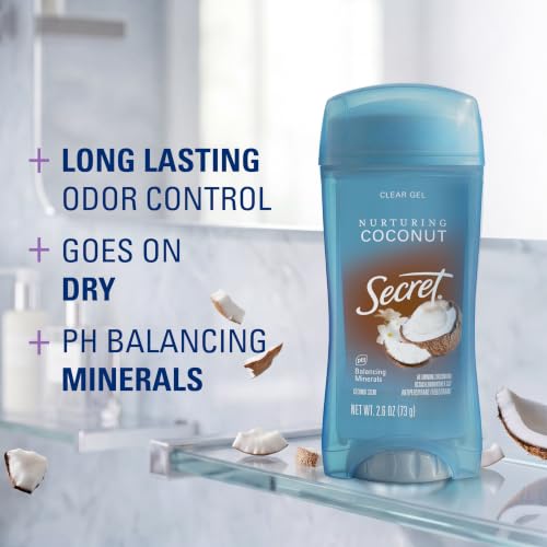 Image 2 of Secret Antiperspirant Deodorant for Women, Nurturing Coconut, 2.6 oz