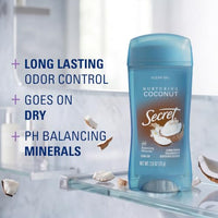 Thumbnail for Image 2 of Secret Antiperspirant Deodorant for Women, Nurturing Coconut, 2.6 oz