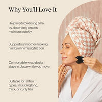 Thumbnail for Image 8 of Kitsch XL Microfiber Hair Towel Wrap for Women