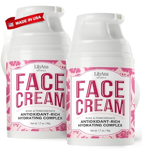 Image 1 of Default Title for the product LilyAna Naturals Face and Neck Moisturizer for Women and Men - 1.7oz Pack of 2