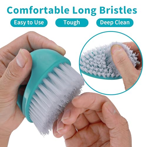 Image 3 of Amaxiu Hand Nail Brushes, 2pcs Grip Clean Heavy Duty Nail Brushes for Cleaning Fingernails Nylon Firm Stiff Bristles Deep Clean Scrubber for Mechanics Gardeners Hand Under Nails Toes