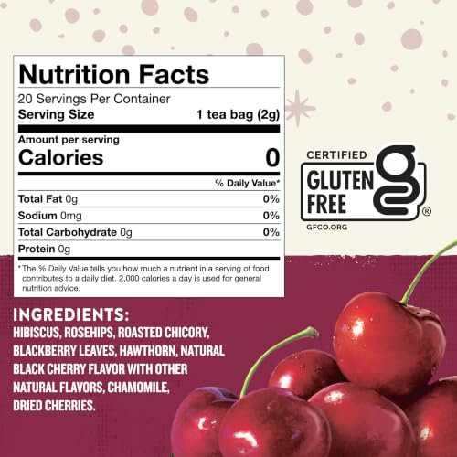 Image 2 of Celestial Seasonings Herbal Tea Bags Black Cherry Berry 20 Count Pack of 6