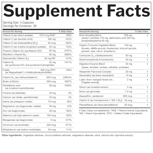 Image 5 of BrainMD Dr Amen NeuroVite Plus - 120 Capsules - Multivitamin & Mineral Supplement